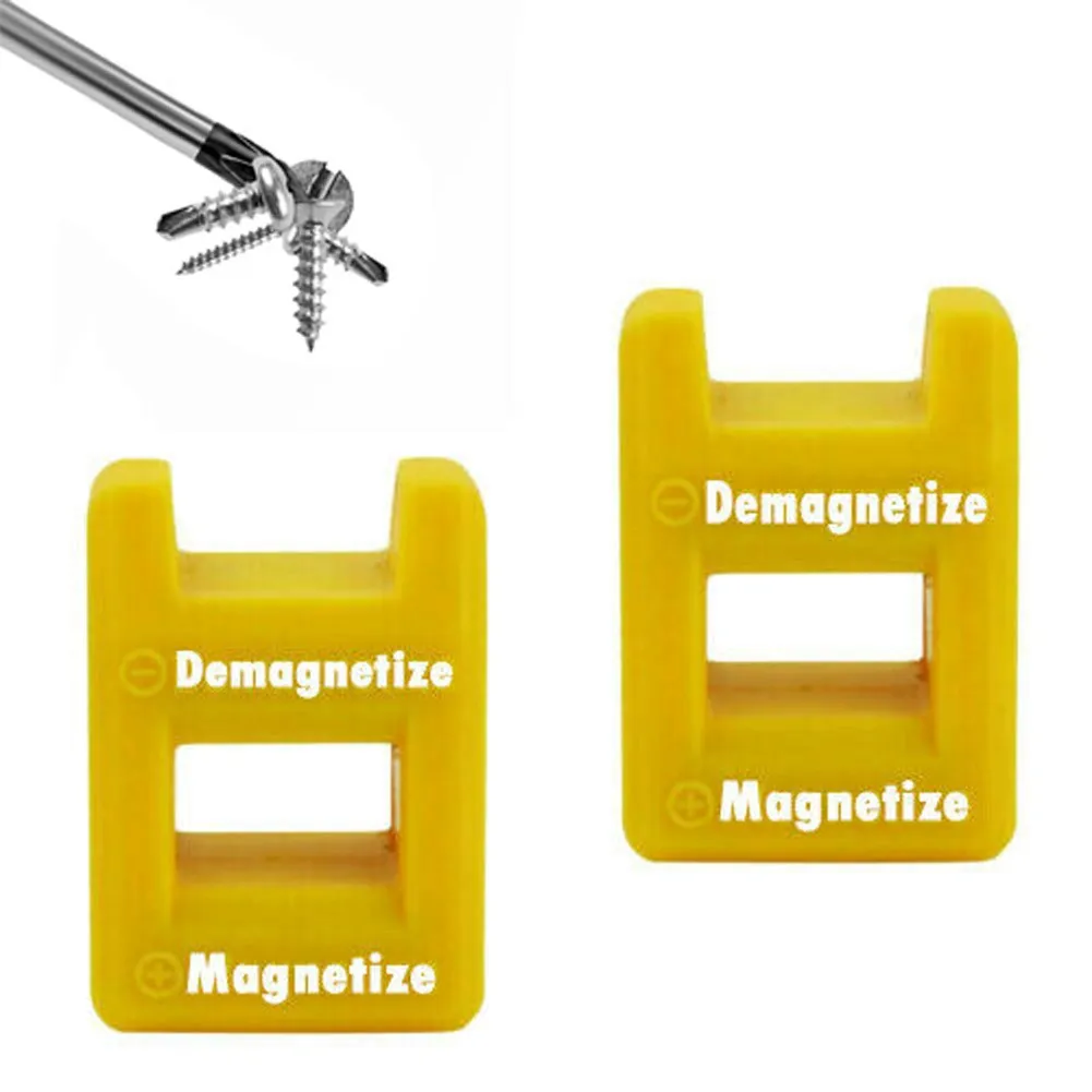 Demagnetizer Magnetizer Screwdriver Magnetic Tools & Workshop Equipment Plastic Red Yellow Gray 2Pcs Black Blue