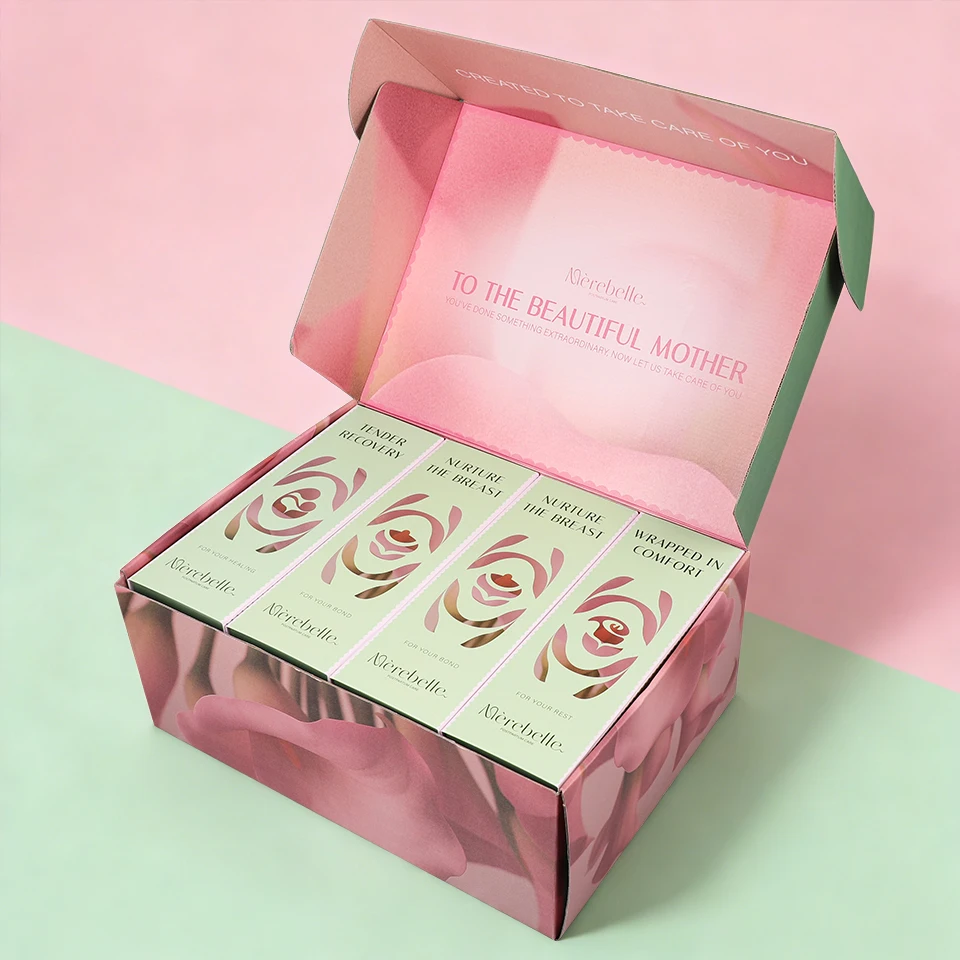 

Переработанные материалы с принтом логотипа, складная большая гофрированная коробка для самолета, набор на заказ, товары для мамы и ребенка, подарочная магнитная коробка