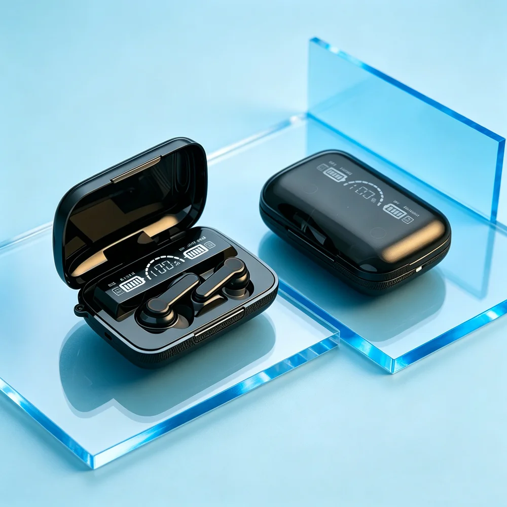 Bluetooth 5.3 Headphones TWS Wireless Earphones with LED Display Stereo Headset Touch Control Earbuds Noise Reduction