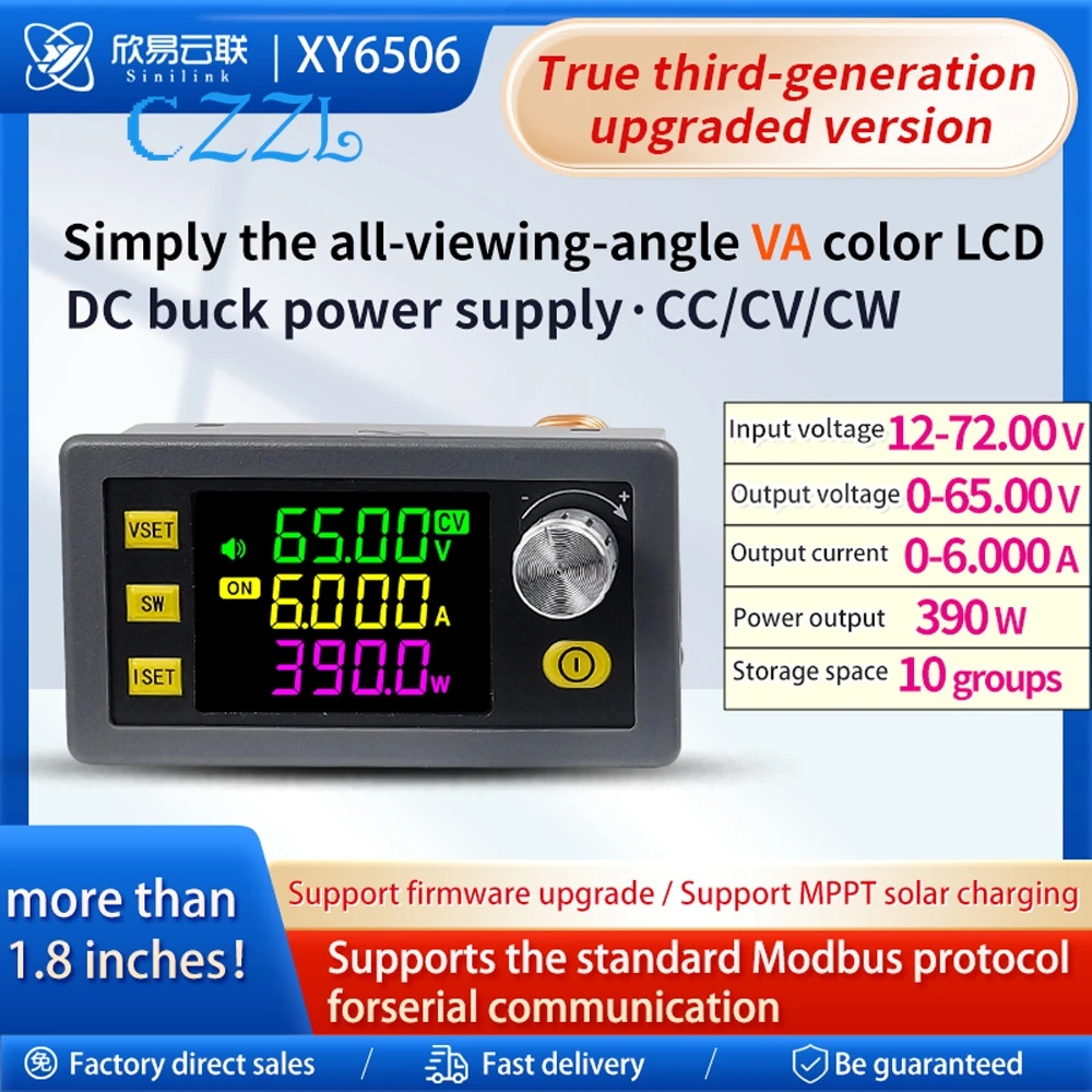 XY6506 XY6509 DC Buck Converter Adjustable Regulated Laboratory Power Supply Constant Voltage Current MPPT Charge Module