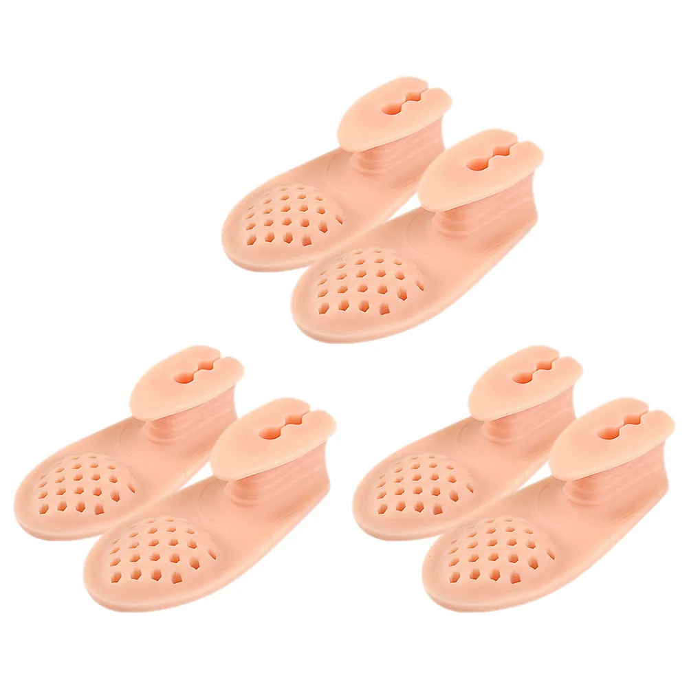

3Pairs Silicone Toe Separator Sandals Big Toe Alignment Support Spacers Bunion Relief Forefoot Cushion Gel Pad Massage Function
