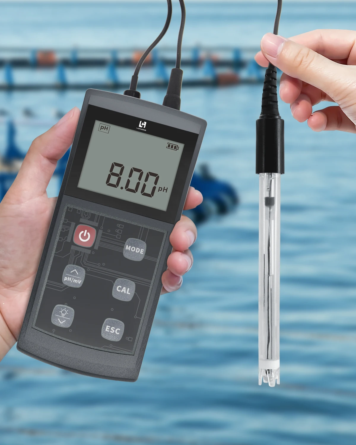 Portable PH/ORP Meter Digital Display pH Value Acidity Meter ORP Temperature Detection Instrument From Mainland China