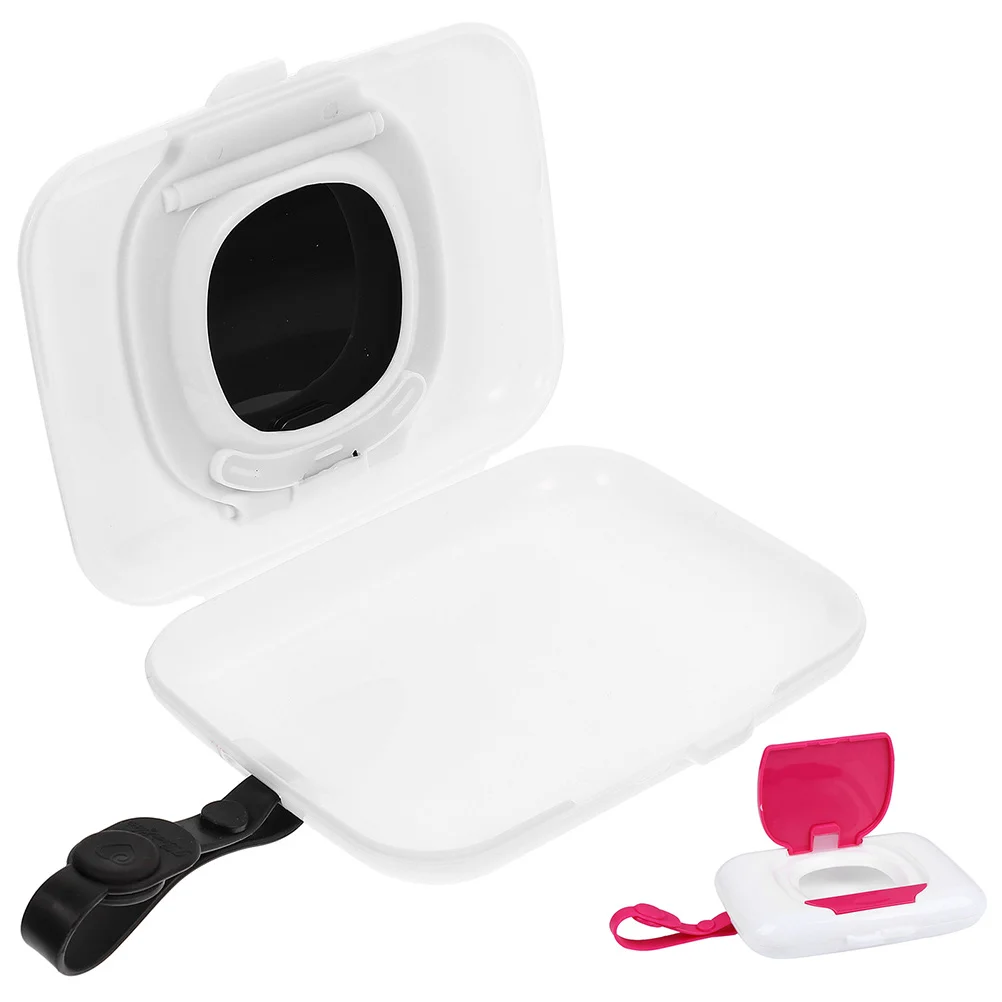 On-The-Go Babywipe Dispenser 2Pcak Portable Wet Wipe Container Baby Wipe Case Refillable Infant Travel Tissue Dispenser Outdoor
