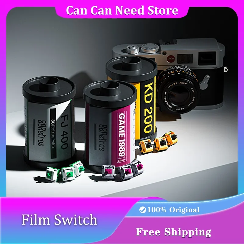 

80Retros x HMX Film Switch GAME 1989 / KD200 / FJ400 / Joker Pre-Lubed Linear Axis Custom Mechanical Keyboard Accessories Gift