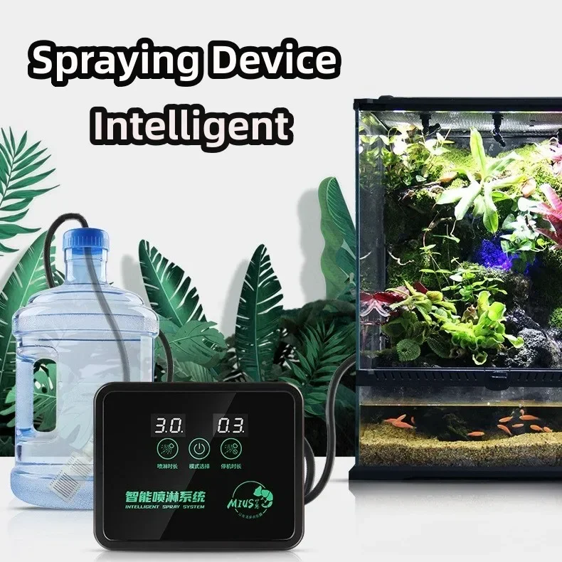 Inteligentny Spray Timer elektroniczny automatyczne mgła las deszczowy w sprayu zestaw do organizacji gadów Fogger Terrarium nawilżacz zraszacz