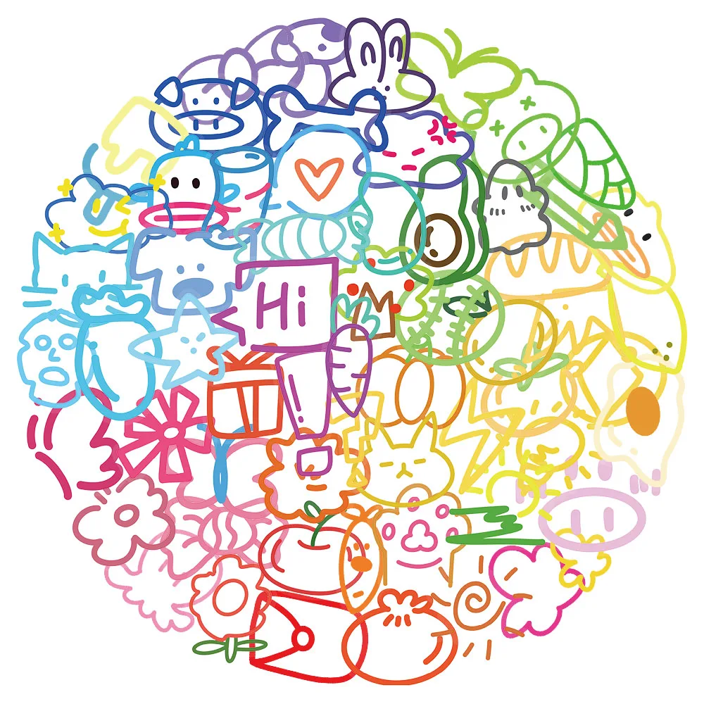 60PCS Creative Dopamine Small Element PET Transparent Material Sticker Label Diary Stationery Cup Aesthetic Stickers