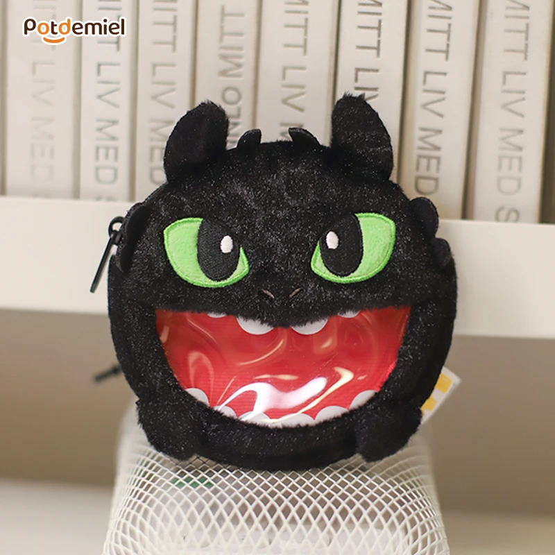 Potdemiel dragão domando especialista desdentado kawaii anime dos desenhos animados de pelúcia moeda bolsa mochila pingente presentes do feriado das crianças