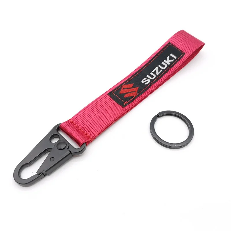 Metal Car Key Ring Ribbon Lanyard Key Chain Key Holder Accessories For Suzuki SX4 SWIFT Alto Liane Grand Vitara Jimny S-Cross