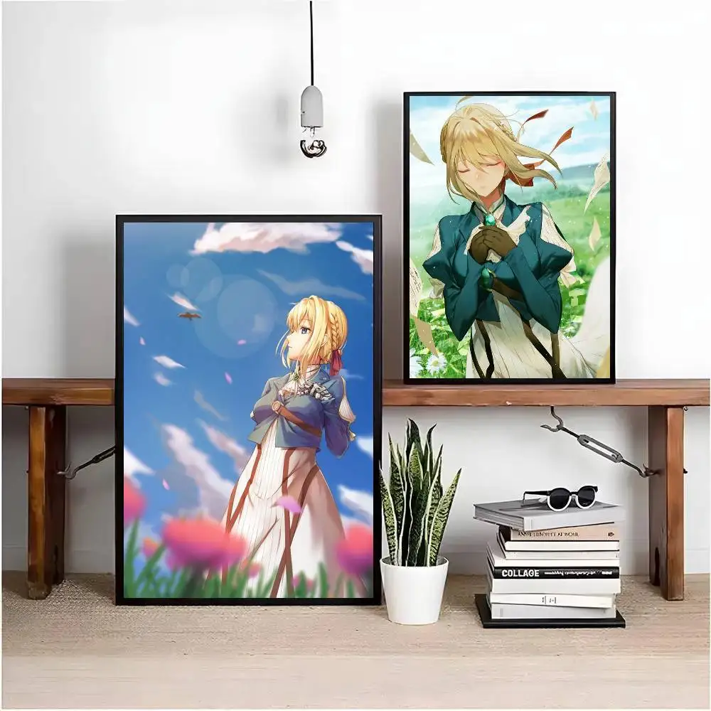 V-Violet E-Eternal G-Garden Poster Art Sticky Wall Waterproof Home Living Room Bedroom Bar Aesthetic Decoration