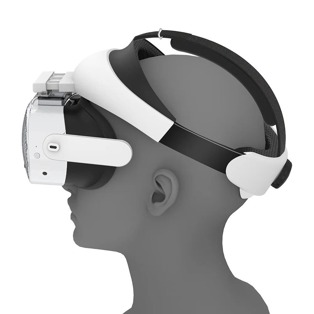Per Quest 3S Guscio trasparente Cinghia per la testa ergonomica e confortevole Kit di aggiornamento 2 in 1 durevole per accessori per cuffie Meta Quest 3S VR