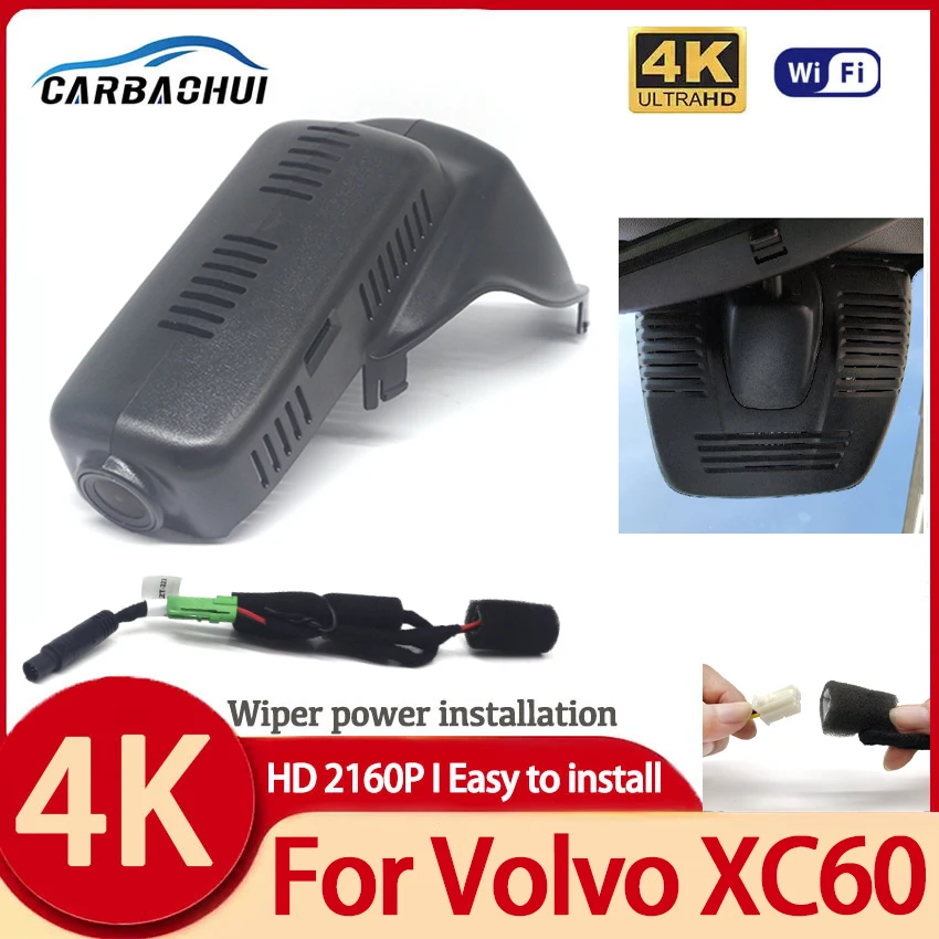 

For Volvo XC60 High 2012 To 2017 Front and Rear 4K Dash Cam for Car Camera Recorder Dashcam WIFI Car Dvr Recording Devices