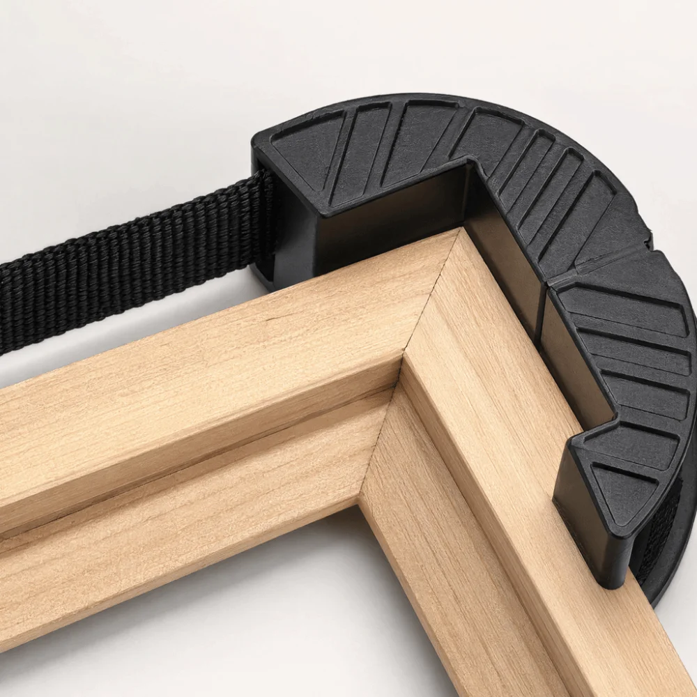 Nylon, ABS 4-Jaw Corner Clamp Strap Black Adjustable Screw Handle Adjustable Screw Clamp Four Clamping Jaws 6m