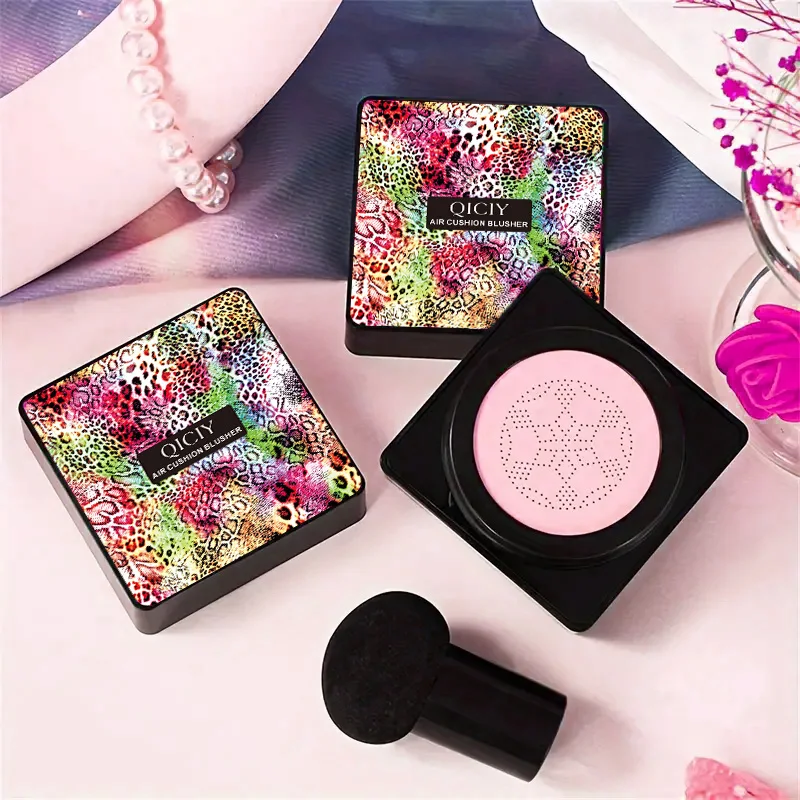 QICIY  Mushroom Head Air Cushion BLUSH Durable Matte Natural Rouge Powder Blusher Stick Light Natur Cute Christmas makeup