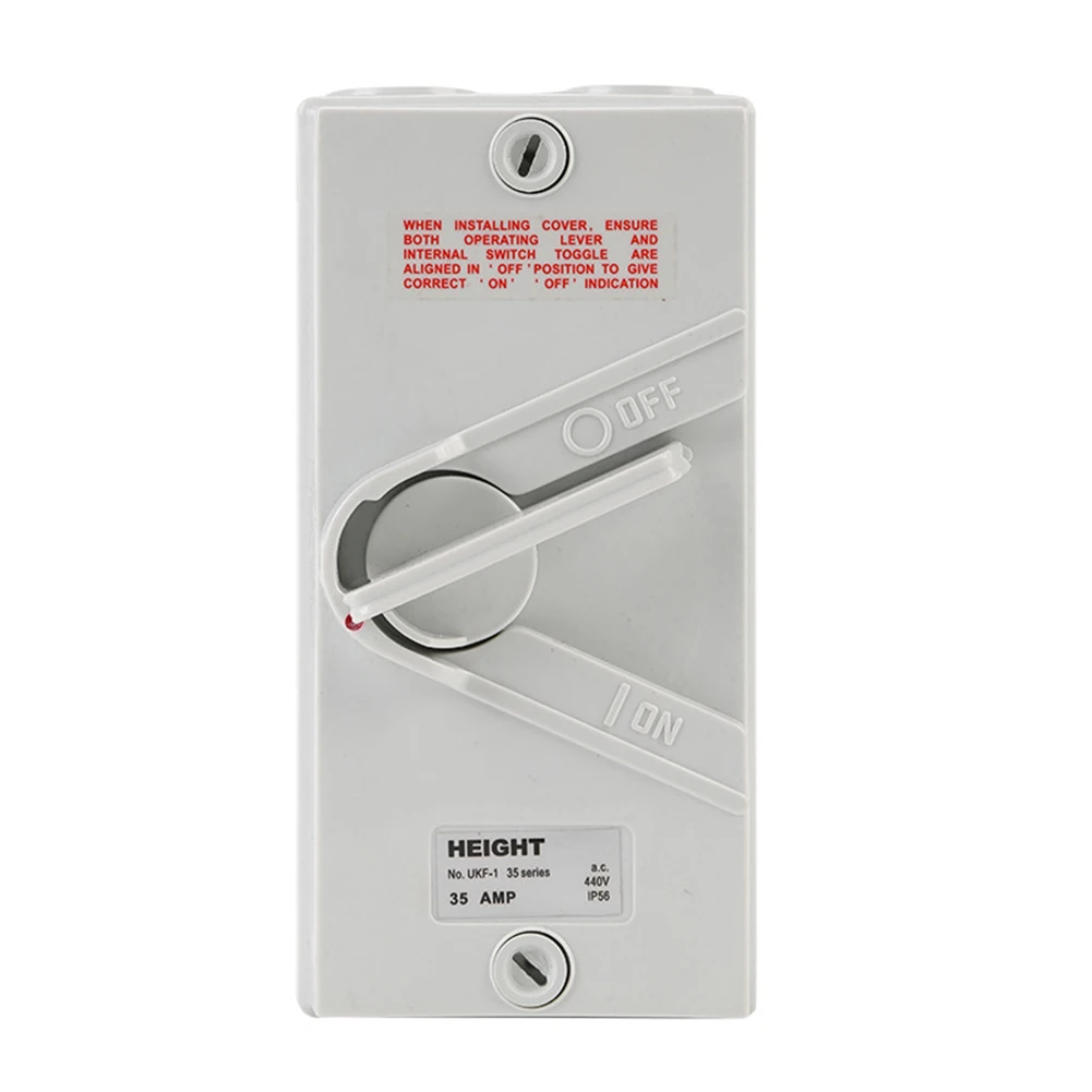

Adaptable Motor Disconnect Switch Robust ABS Material and Sealing Ring Provides Reliable Water Resistance at 63A