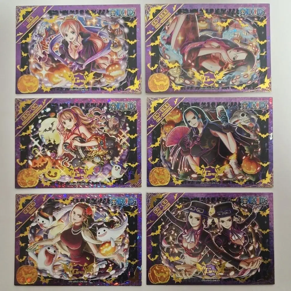 Anime ONE PIECE serie GPR carta da collezione a tema Halloween Charlotte Budino Gioielli Bonney Giocattoli per bambini Carta da gioco da tavolo