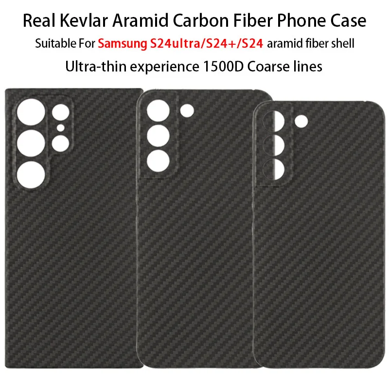 

Ультратонкий чехол для Samsung Galaxy S24 Ultra S24 + кевларовый чехол из углеродного волокна s24, защитный чехол для телефона