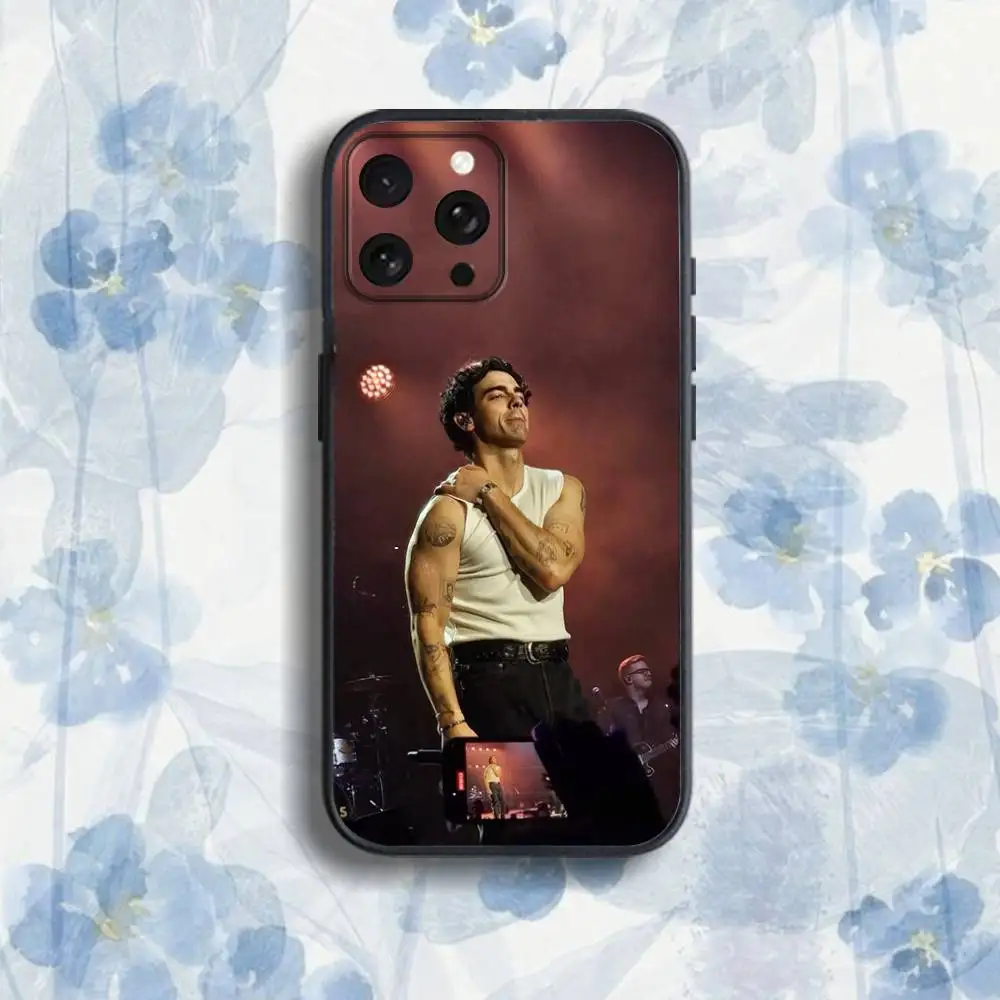 Custodia per telefono Singer Joe J-Jonas-ES per iPhone 17,16,15,14,13,12,Pro,Max,Plus,E,SE4,Air,Mini scatola morbida nera