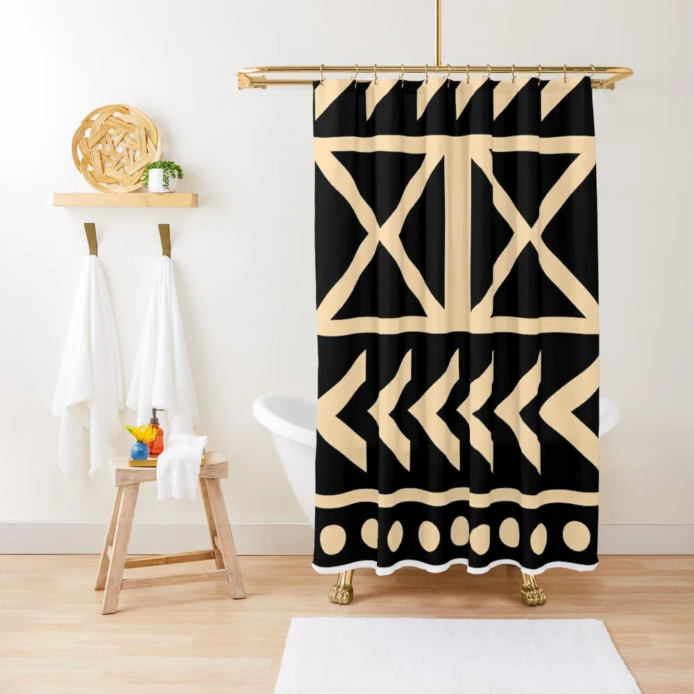 

African mud cloth black and white Trending Black And White Cloths Shower Curtain For Shower Waterproof Fabric Bathroom Curtain