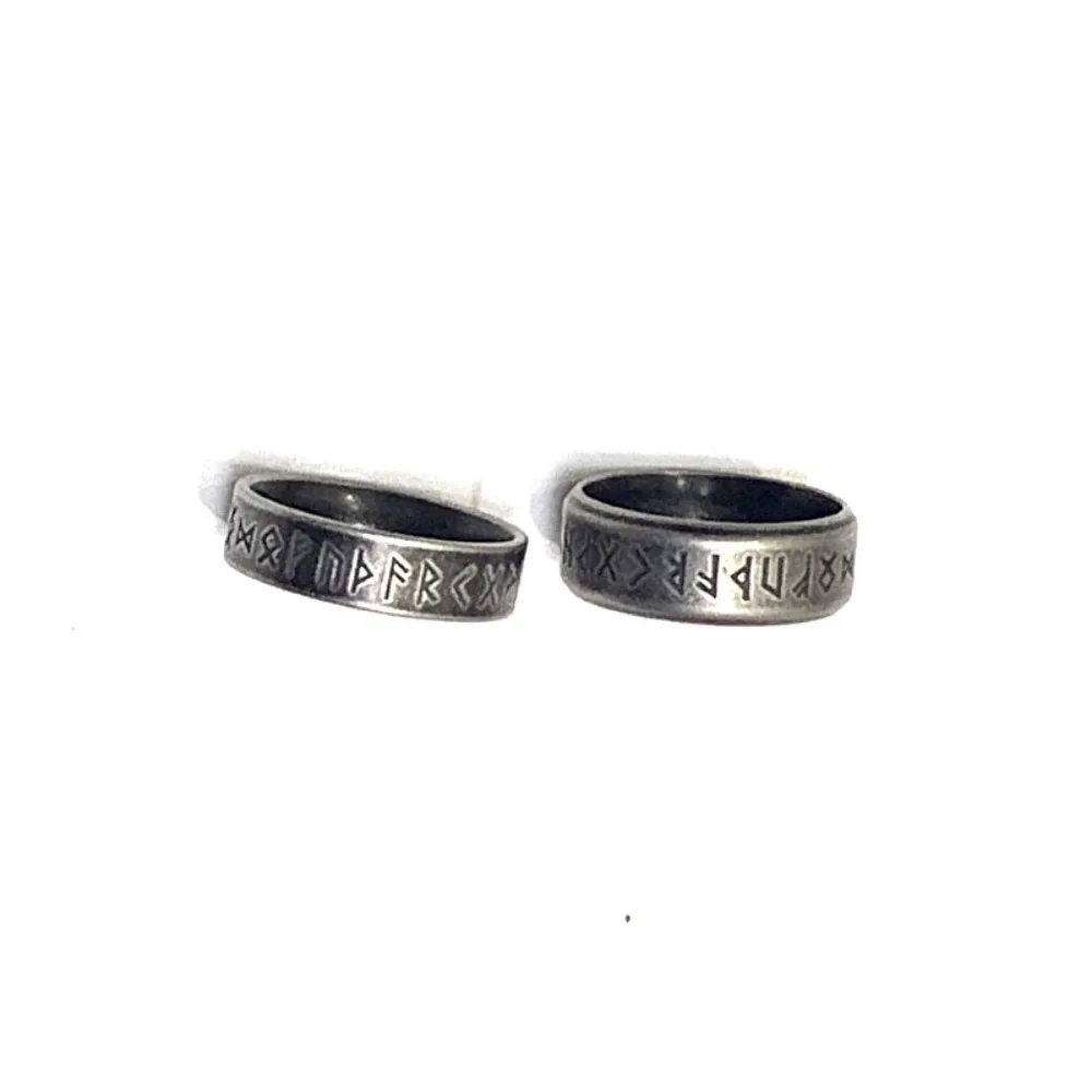 Europe and The United States New Vintage Viking Rune Ancient Ring Men's Fashion Trend Retro Punk Party Accessories Jewelry Gifts image 2