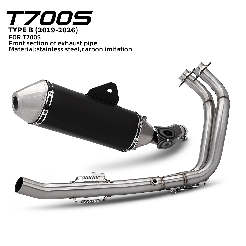 

Motorcycle Escape Headers Tube Slip on Line Muffler with DB Killer For T7 T700 Tenere 700 2019-2026