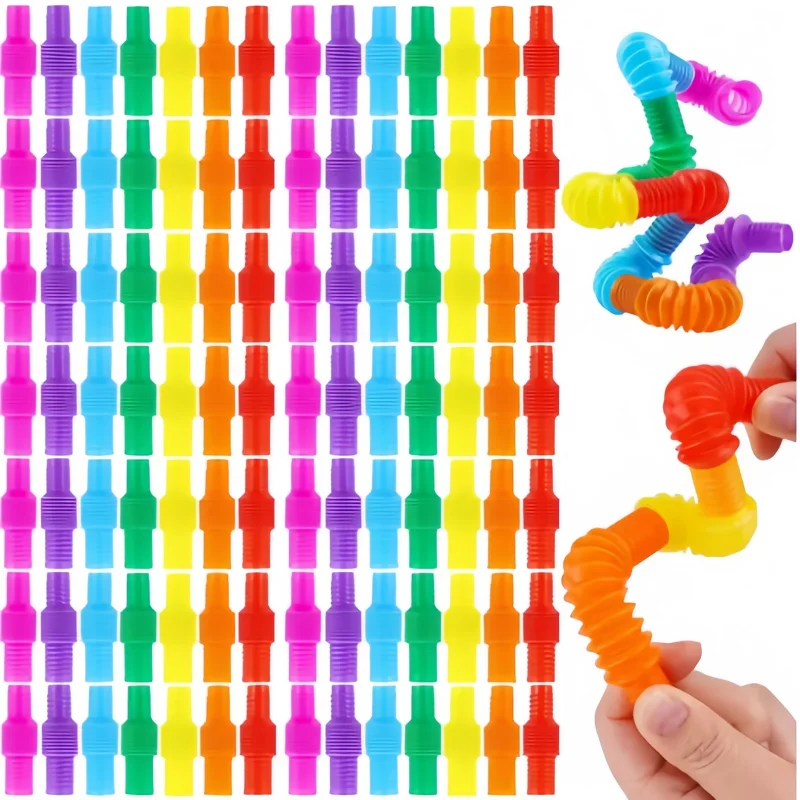 10/20/30Pc Mini Rainbow Deformed Bellows Toy Children Adult Party Favor Birthday Souvenir Pinata Filler Carnival Prize Gift Pack