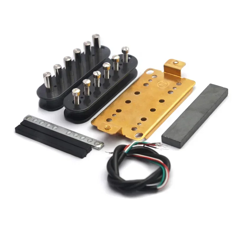 hot-seller-[pickup-diy-kits]-double-coilpickup-kits-ceramic-plastic-bobbin-fixed-adjustable-pole-piece-4c-cable-pickup-kits