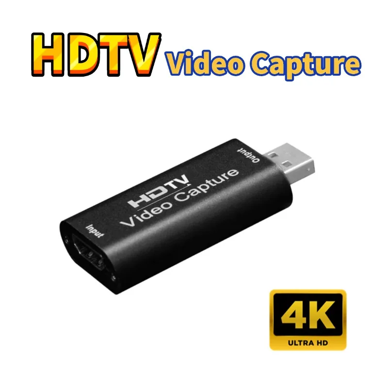 

4K HDTV Video Capture Card USB Full HD Video Grabber Record Box for PS4 Game DVD Camcorder Camera Recording Live Streaming