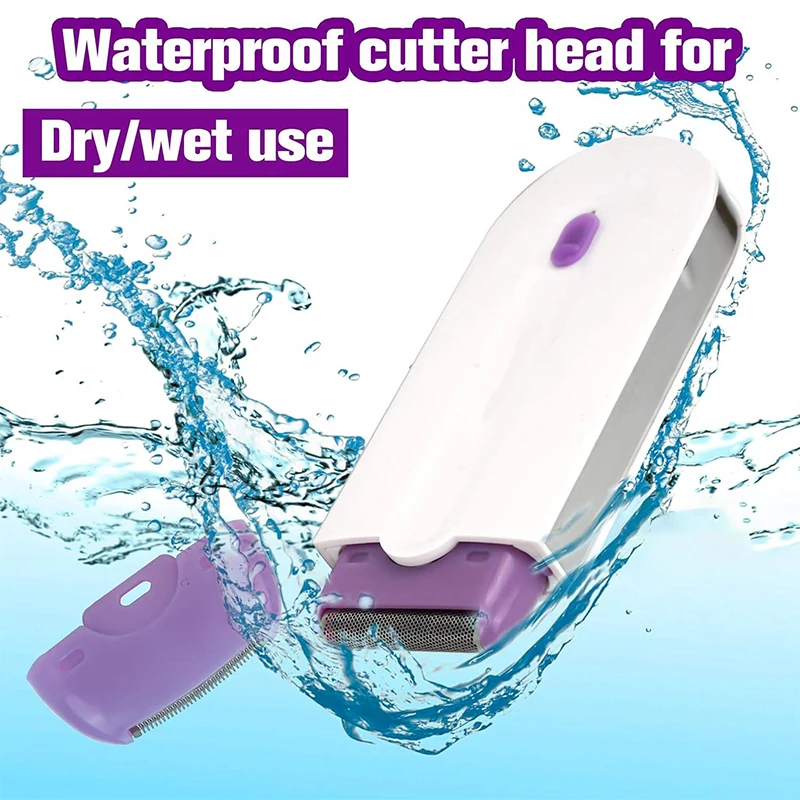 2 In 1 Electric Lady Hair Trimmer Usb Rechargeable Sensor Light Women Hair Remover Painless Shaving Mini Shaver Body Face Razor