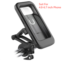 Adjustable Waterproof Bicycle Phone Holder Universal Bike Motorcycle Handlebar Magnet Case Cell Phone Support Mount Bracket Bag