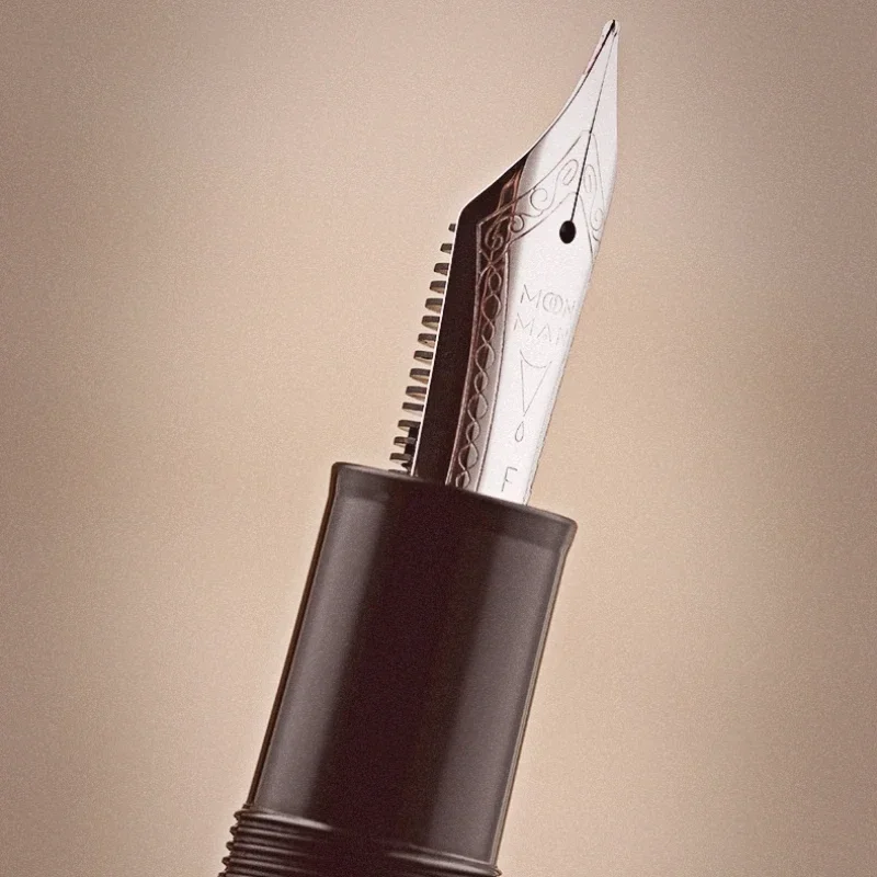 MAJOHN   P136   Resin Pen Metal Copper Piston Ink Absorption Visual Ink Window Gift Pen Writing Practice Ink Pen