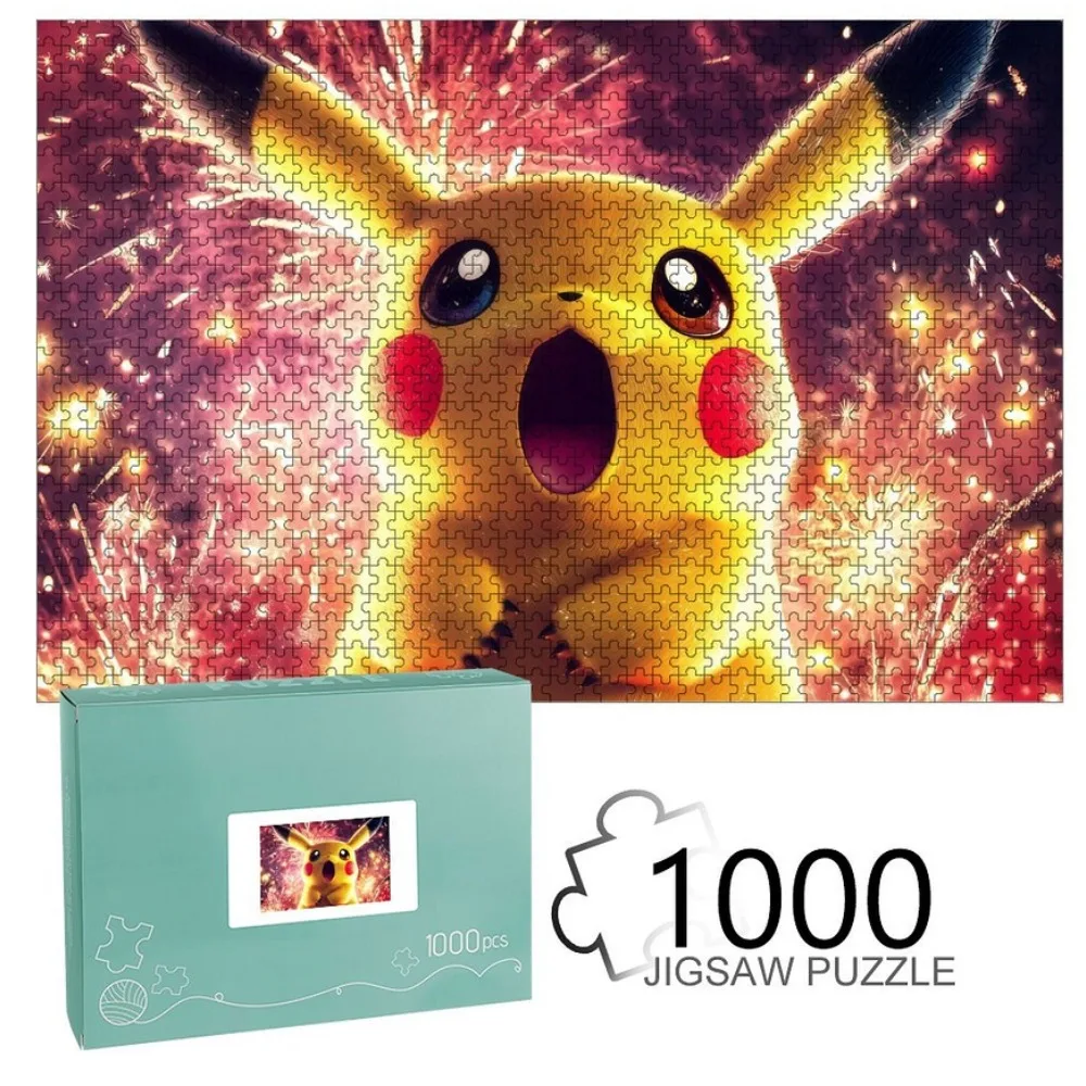 

Деревянная головоломка на тему Покемонов с Пикачу - развивающая игрушка с различным количеством деталей, доступны варианты на 1000 элементов, в коробке, в подарок