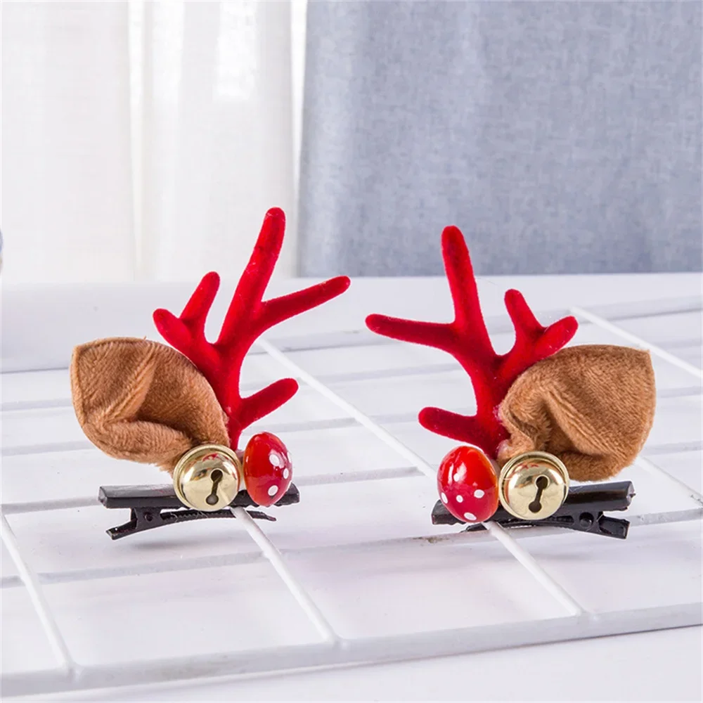 Xmas Antler Barrette Hairware New Year Girls Hairgrips Woman Party Ornament Accessories Christmas Hair Clips Deer Ear Hairpins