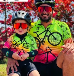 Kids Cycling Clothing Summer Half Zipper Jersey Biking Short Sleeve Breathable Clothes Children Bicycle Mtb Cycling Wear 2022