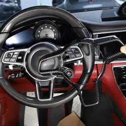 For Porsche Cayenne 2015-2020 ABS Carbon Fiber Car Steering Wheel Frame Cover Trim Interior Car Accessories