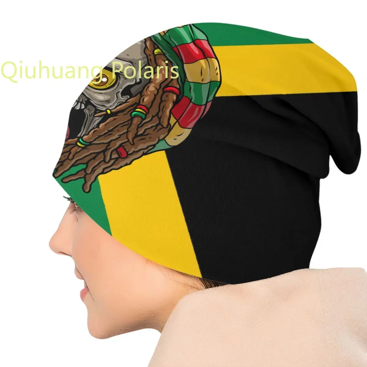 Fashion Jamaica Rasta Skull Skullies Beanies Caps For Men Women Unisex Trend Winter Warm Knit Hat Adult Jamaican Bonnet Hats