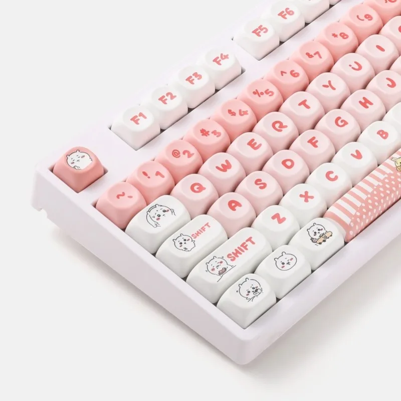 

Милые кейкапы Chiikawa MOA Usagi Hachiware F99 104 F87 75: легкие, портативные, высокого качества, супер кавайные, аниме-подарки к празднику