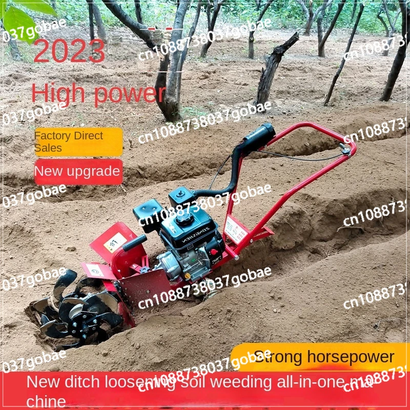 Xl Diesel Trenching Slotting Agricultural Machinery Rotary Tillage Greenhouse Digging Small Cultivation Machine