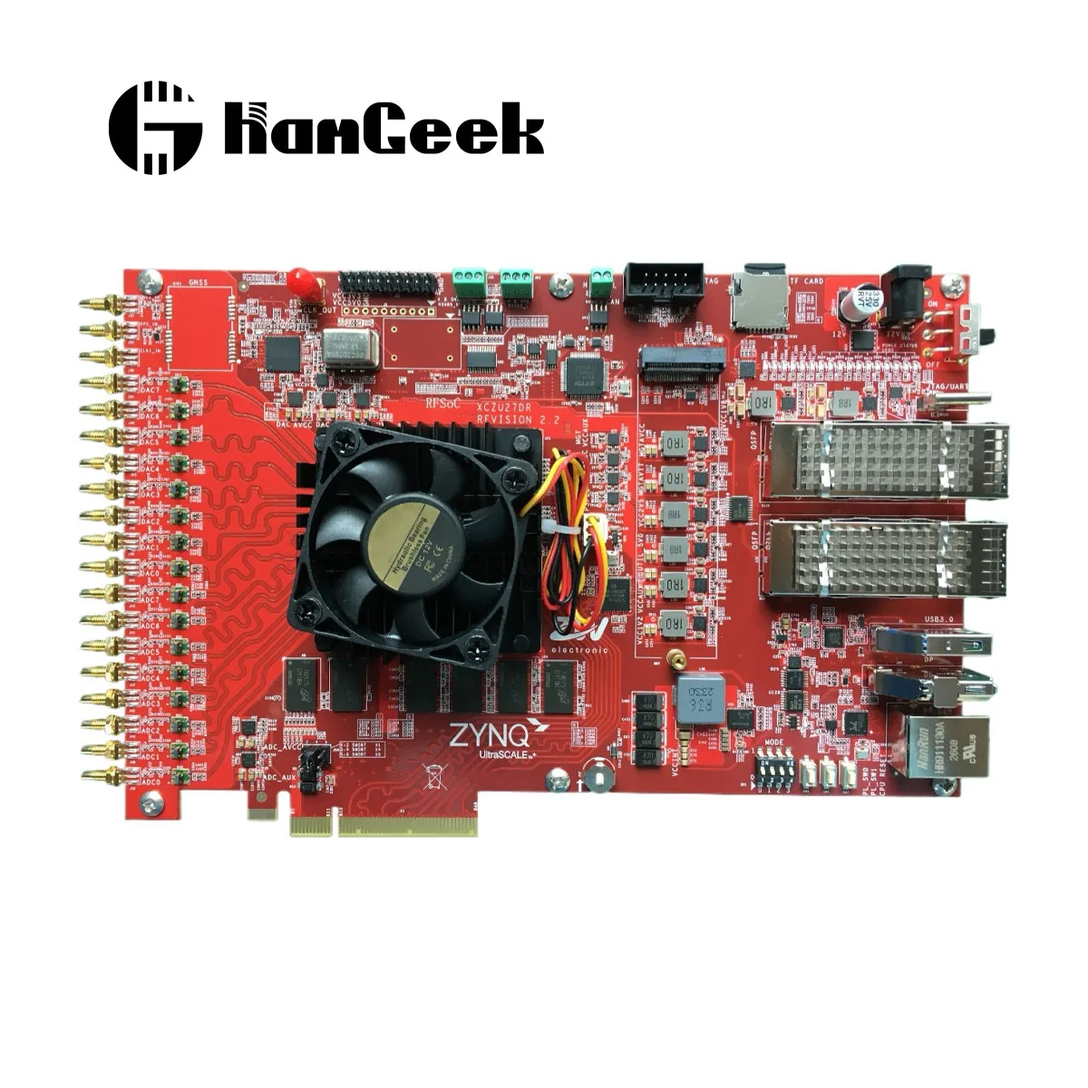 HamGeek XCZU27DR RFSOC PCIE RF Wireless Development Board 32GB EMMC Onboard 19.2M VCXO for ZYNQ