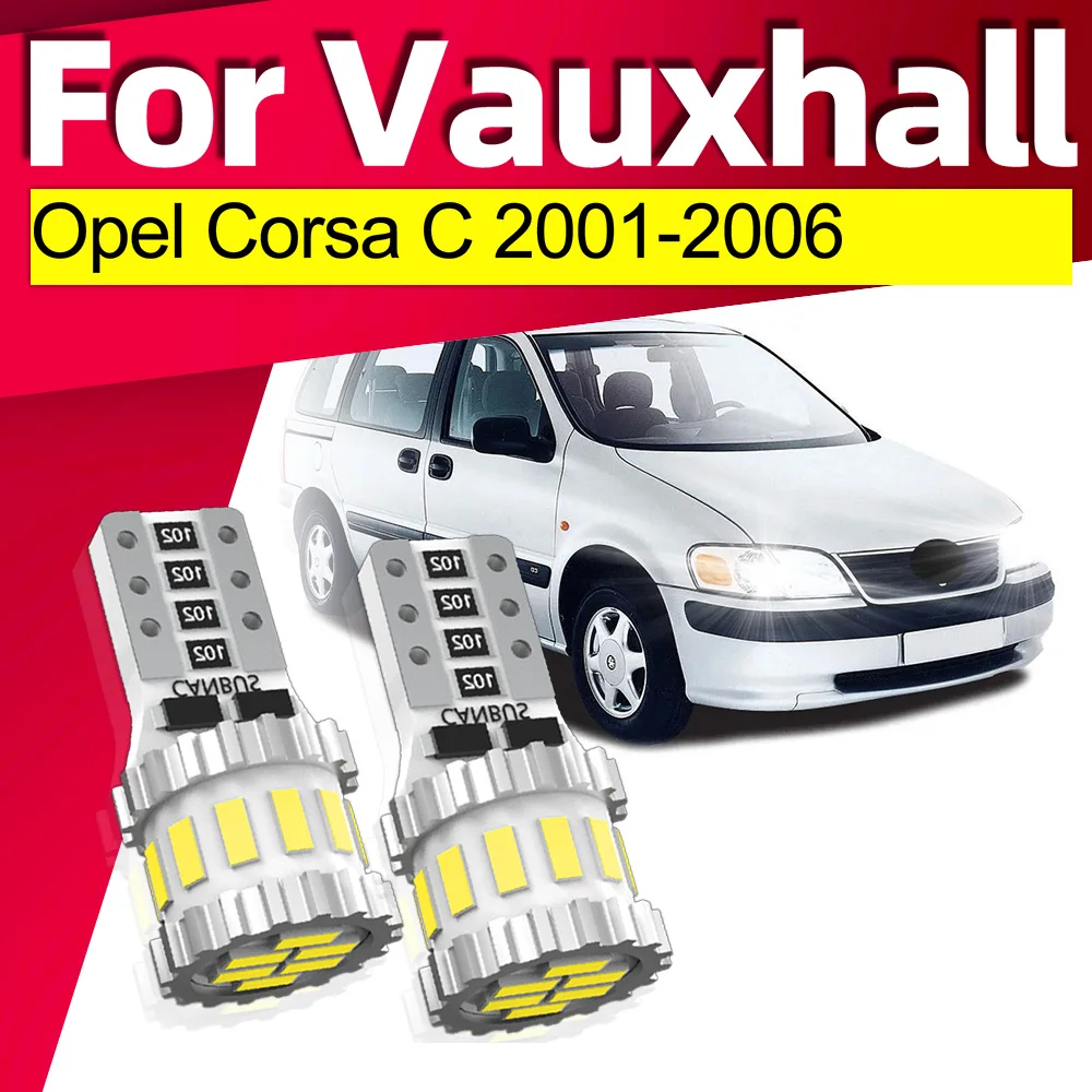 

2Pcs 6000K T10 LED Bulbs Parking Lamp For Vauxhall Opel Corsa C 2001 2002 2003 2004 2005 2006 Car Interior Clearance Lights