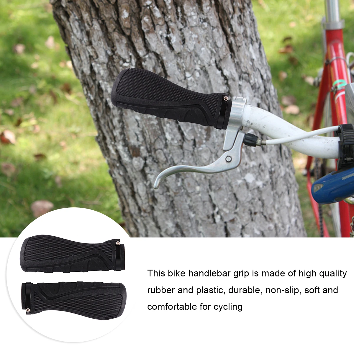 

2pcs Mountain Bike Handlebar Grips Halloween Cover Rubber Plastic Non Slip Comfortable Easy Install
