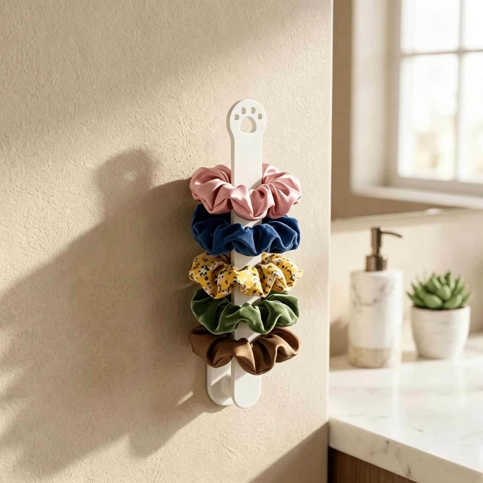 Wall Mount Hair Tie Headband Organizer Scrunchie Holder Hair Accessory Display Storage Rack Multi-purpose Jewelry Bracelet Stand