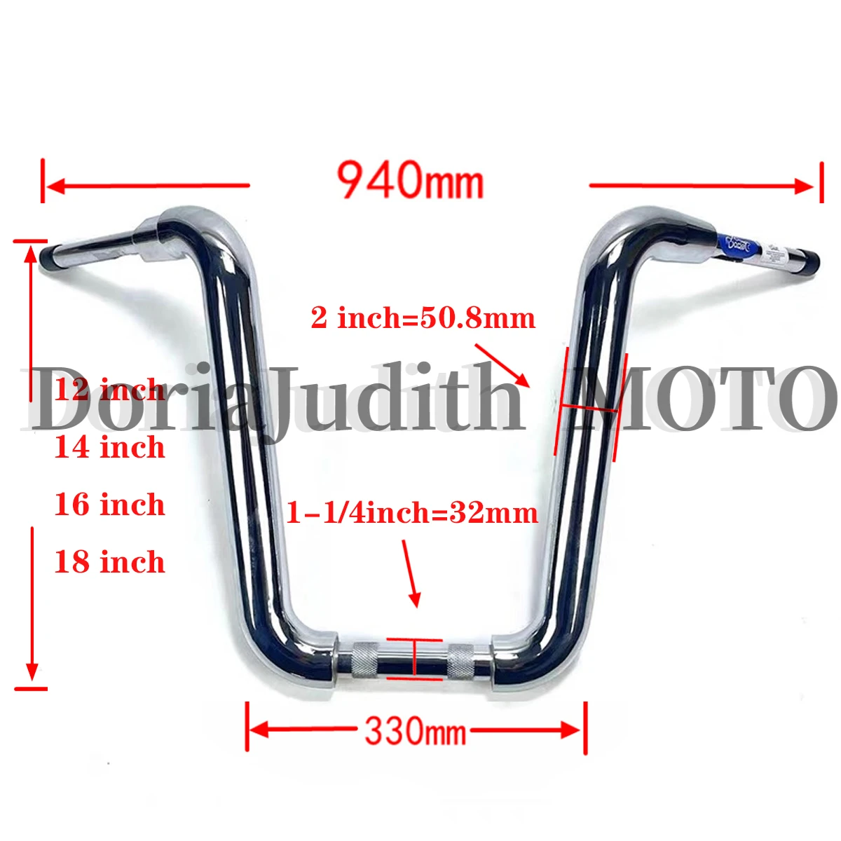 For Harley Soft tail Fat Boy Breakout Road King Custom Handlebar Motorcycle 2 inch Ape Handlebars to 1-1/4 inch bar 32mm