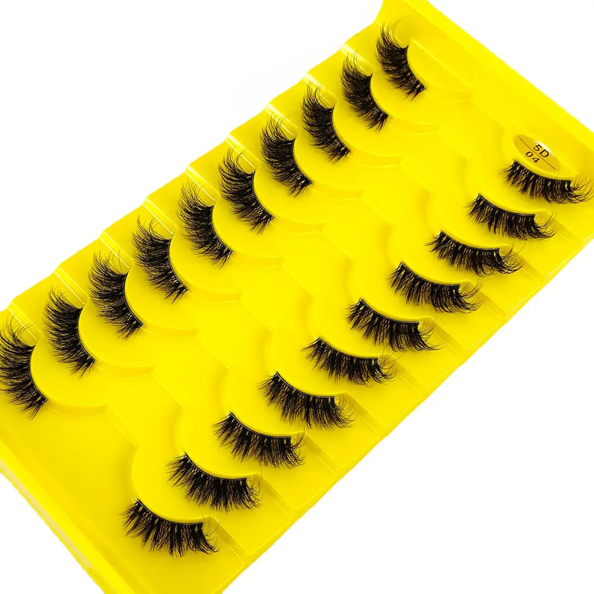 New Half Lashes Clear Band Mink Eye Lashes Natural Fluffy False Eyelashes Clear Strip Eyelashes Accent Corner 3/4 Half Eyelashes