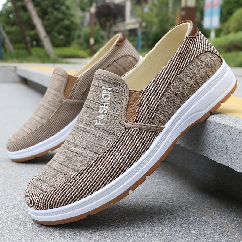 

Summer Wear-resistant Soft-soled Canvas Shoes Men's Comfortable Breathable Work Running Sports Shoes