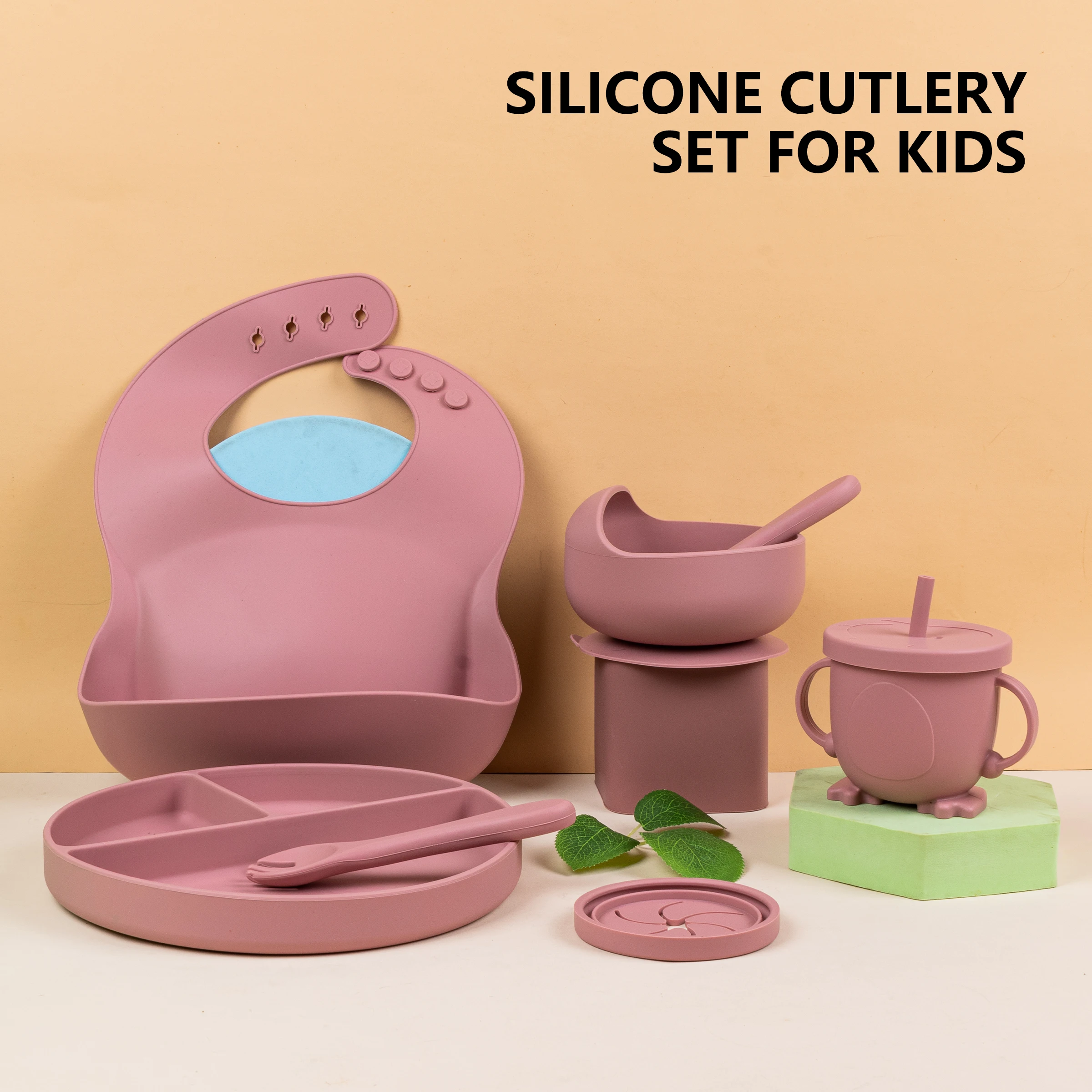 Baby Food Knife Set - Juego de Vajilla de Silicona para
