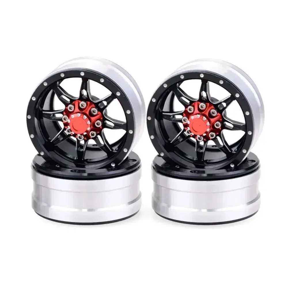 4 قطعة RC روك الزاحف المعادن عجلة ريم 1.9 بوصة BEADLOCK ل 1/10 محوري SCX10 90046 TAMIYA CC01 D90 D110 TF2 Trxs TRX-4 S119