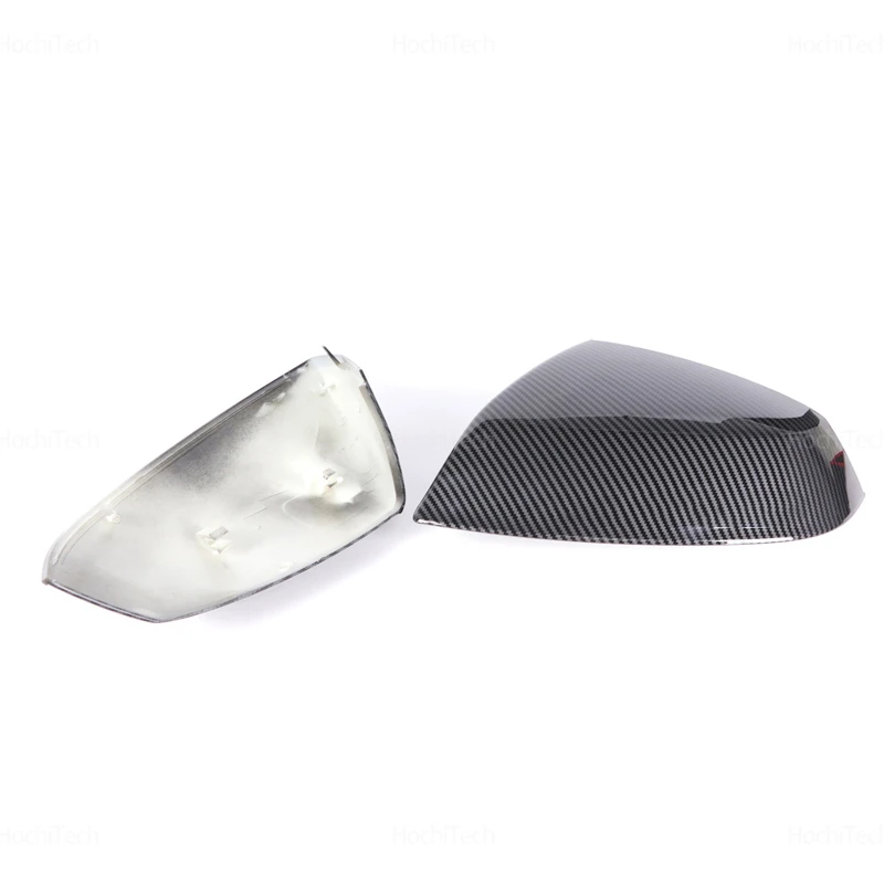 Carbon Fiber Look Black Rearview Side Mirror cover Caps for Audi Q5 SQ5 FY 2018-2024, Q7 SQ7 4M 2016-2024
