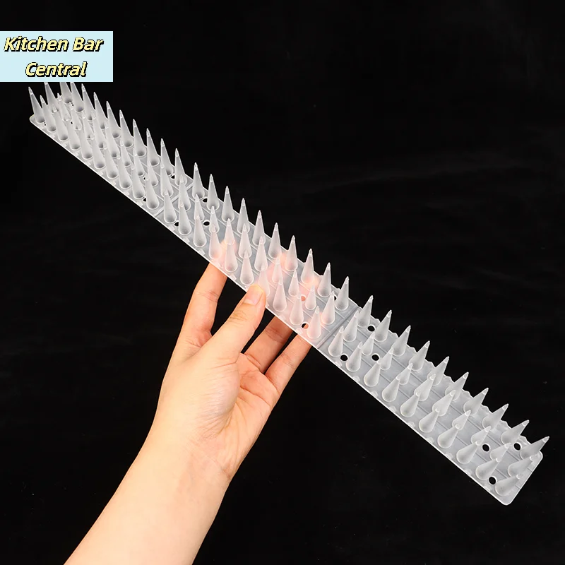 【1PC Repeller Cat Plastic Bird Repellent Anti Pigeon Anti-bird Squirrel Garden Fences Control Transparent Spikes】
