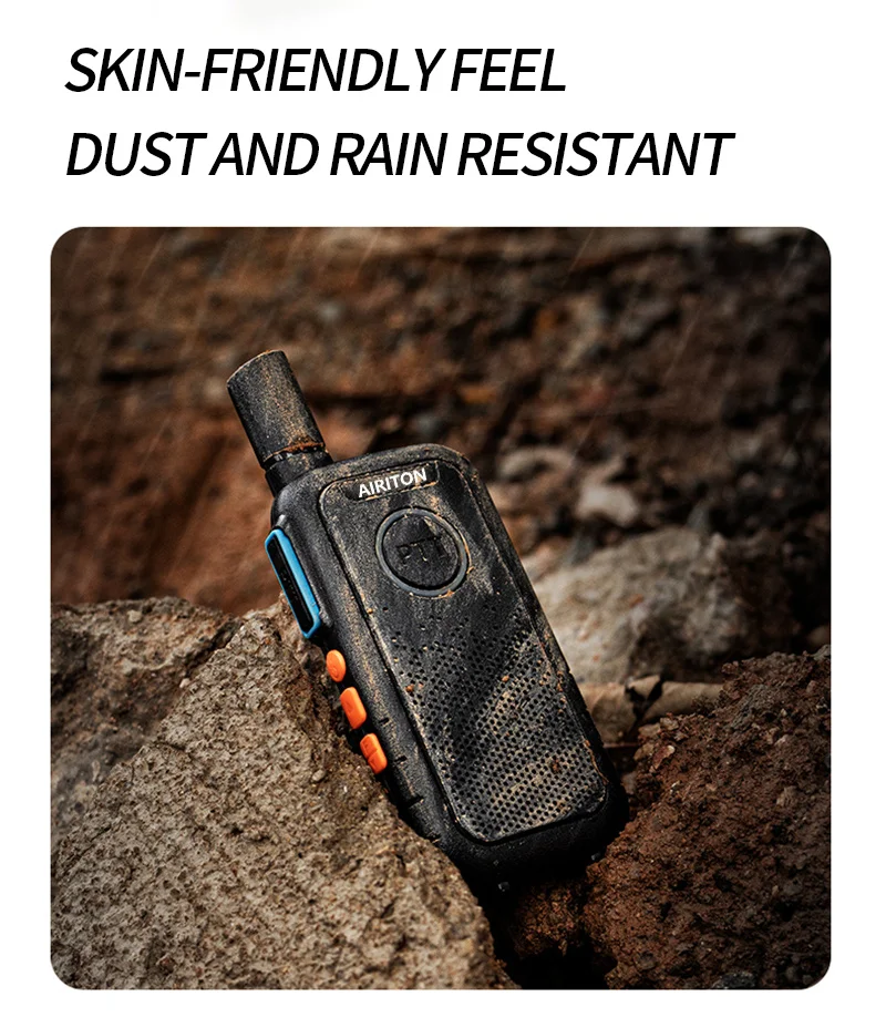 AIRITON AI-T3 جهاز اتصال لاسلكي صغير احترافي رقيق إلى 1.7 سنتيمتر UHF 400-470 ميجا هرتز HD صوت USB قابل لإعادة الشحن اتجاهين راديو للتخييم #2