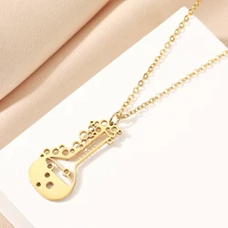 CHENGXUN Volumatric Flask Chemistry Pendant Necklace for Women Girls Stainless Steel Charm Neck Chain Jewelry Scientist Gift